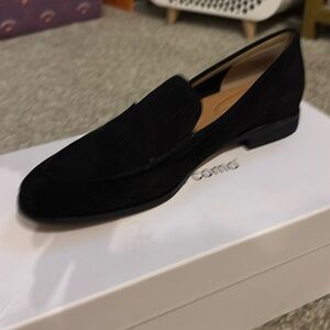 Corso como black suede loafers